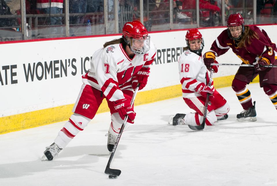 Meghan Duggan led Wisconsin to a national championship and won the Patty Kazmaier Award in 2011, her senior season. She went to play on three Olympic teams