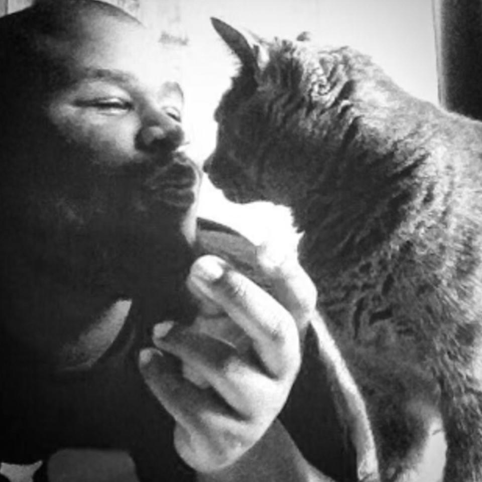 DDm shares a special moment with his late cat, Taco Bell. “Taco Bell was just so chill. He kept me company, we would have conversations, and we’d sit and watch Marvel films. It was like having a roommate almost, to a certain degree,” he told TODAY. “I miss him so much.” (Courtesy Companions and Animals for Reform and Equity (CARE))