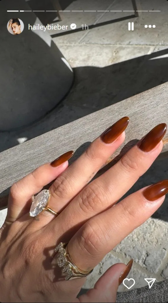 Hailey Bieber mom ring