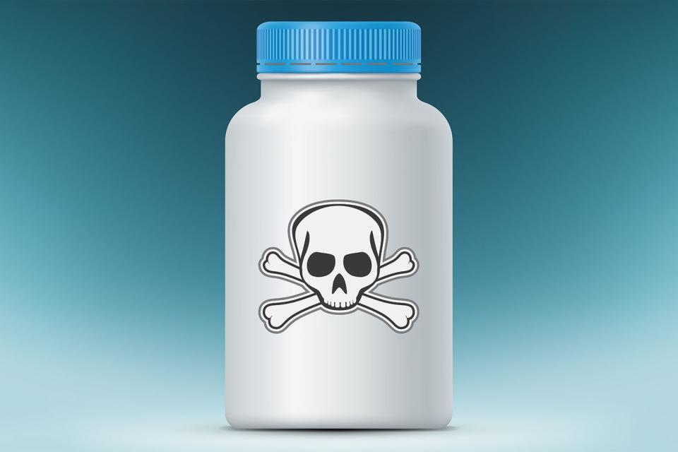 <p>Getty</p> Stock image of a poison bottle