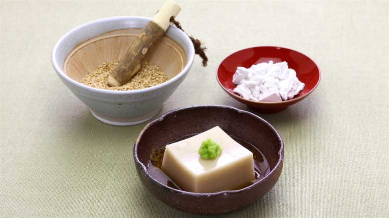 Homemade sesame (goma) tofu