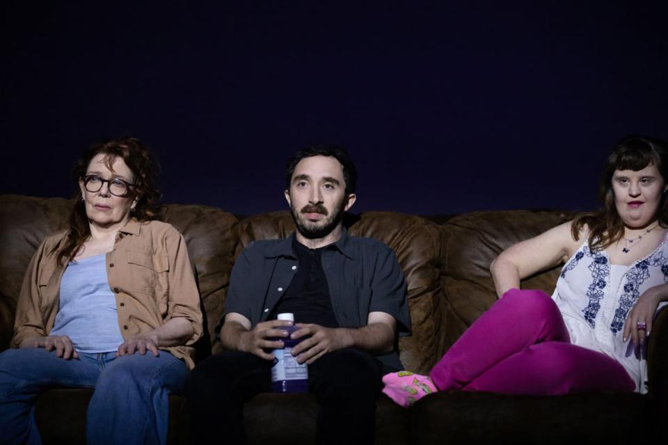 <div class="inline-image__caption"><p>(l to r) Deirdre O'Connell, Will Dagger, and Jamie Brewer in "Corsicana"</p></div> <div class="inline-image__credit">Julieta Cervantes</div>