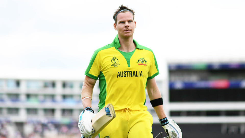 Steve Smith after scoring a century. (Getty Images)