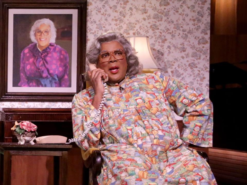 Tyler Perry as Madea on Jimmy Fallon.