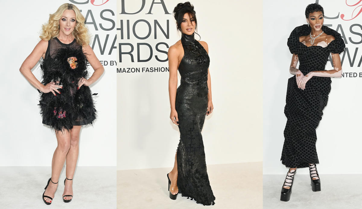 Kim Kardashian, Winnie Harlow & More Stars Soar in Sky-High Heels at CFDA  Fashion Awards 2023