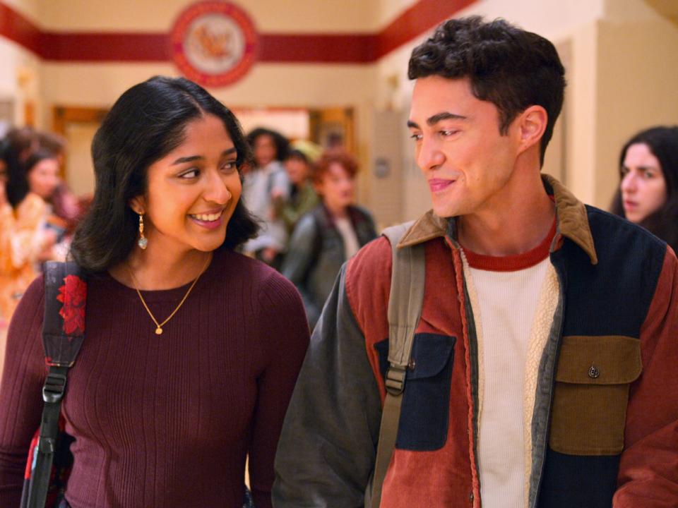 Devi and Paxton in season three of "Never Have I Ever."