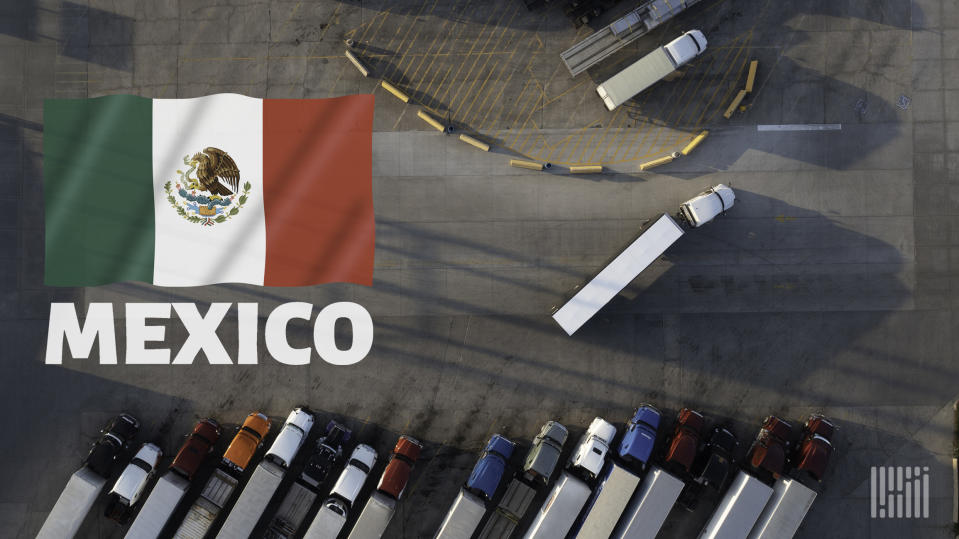 Truck drivers of the Mexican Alliance of Carrier Organizations will go on strike Tuesday and Wednesday, demanding more road security and better working conditions in the country. (Photo: Jim Allen/FreightWaves)