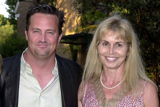 <p>Gregg DeGuire/WireImage</p> Matthew Perry with mom Suzanne