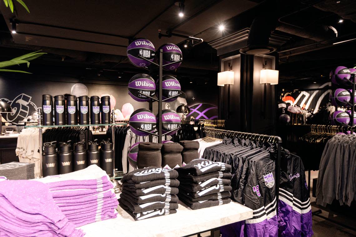 The Sacramento Kings store reopened on Tuesday, Nov. 28, 2023, at 500 David J Stern Walk, Sacramento, with curated fashion apparel and accessories.