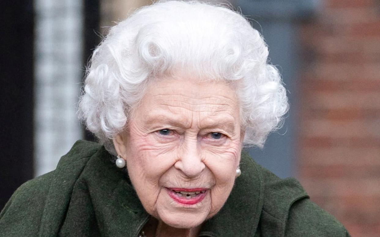 The Queen, pictured last month, has made a 'generous' private donation to help the people of Ukraine - PA