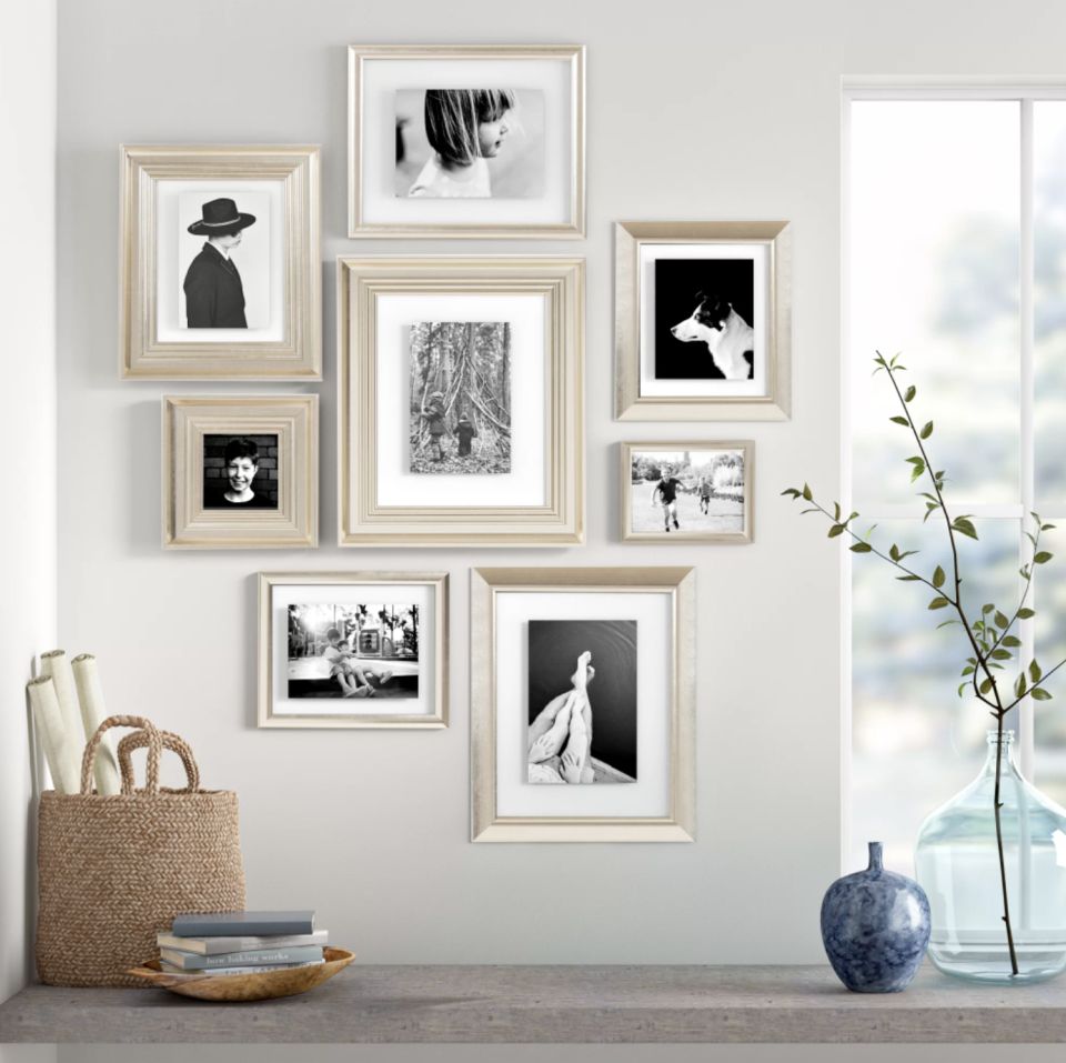 Syston 8-Piece Beveled Plastic Gallery Picture Frame Set