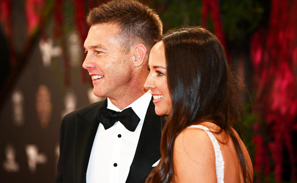 Ben Cousins, pictured here with sister Melanie at the Brownlow Medal.