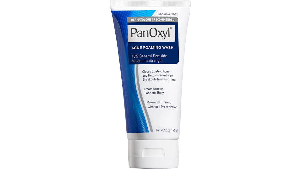 PanOxyl Acne Foaming Wash Benzoyl Peroxide 10% Maximum Strength Antimicrobial, 5.5 Ounce. (Photo: Amazon SG)