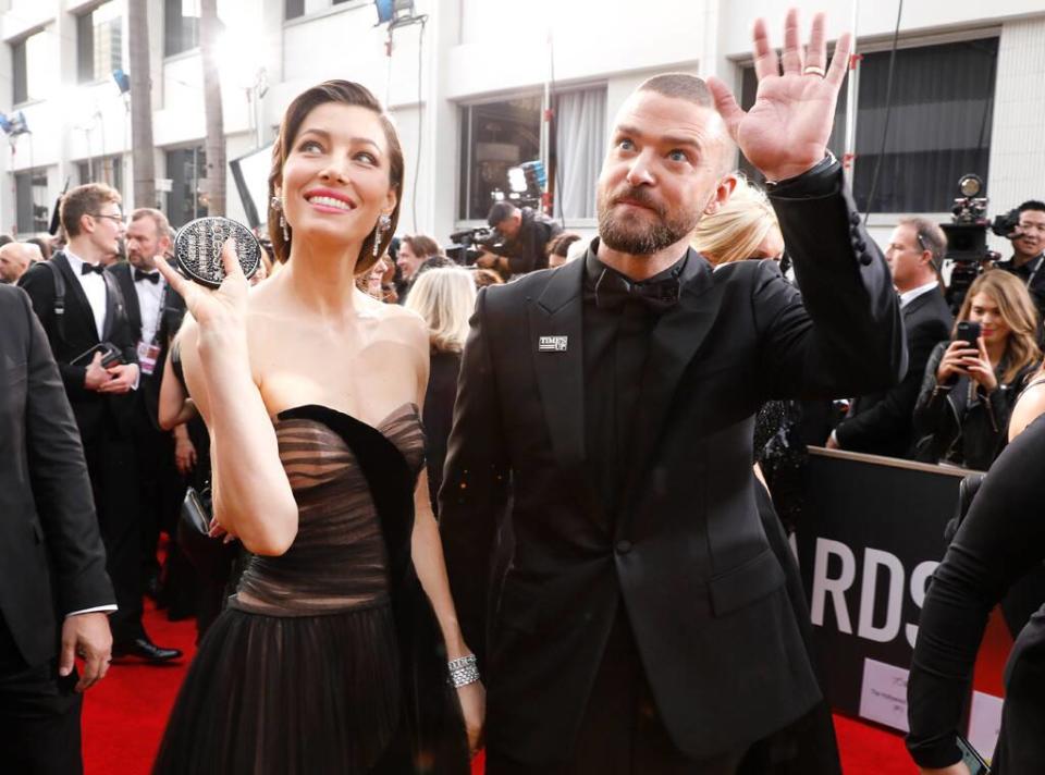 Justin Timberlake, Jessica Biel, 2018 Golden Globes, Candids