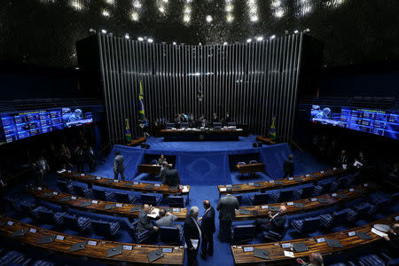 General view of Brazil's Senate during a session of voting on a constitutional amendment, known as PEC 55, that limits public spending, in Brasilia, Brazil December 13, 2016. REUTERS/Adriano Machado