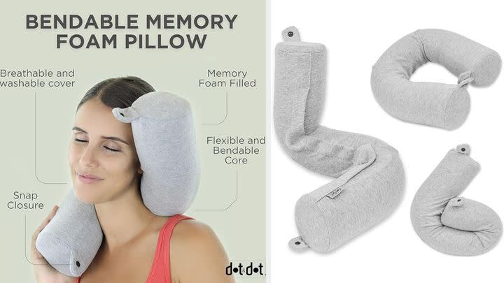 A twist memory foam pillow