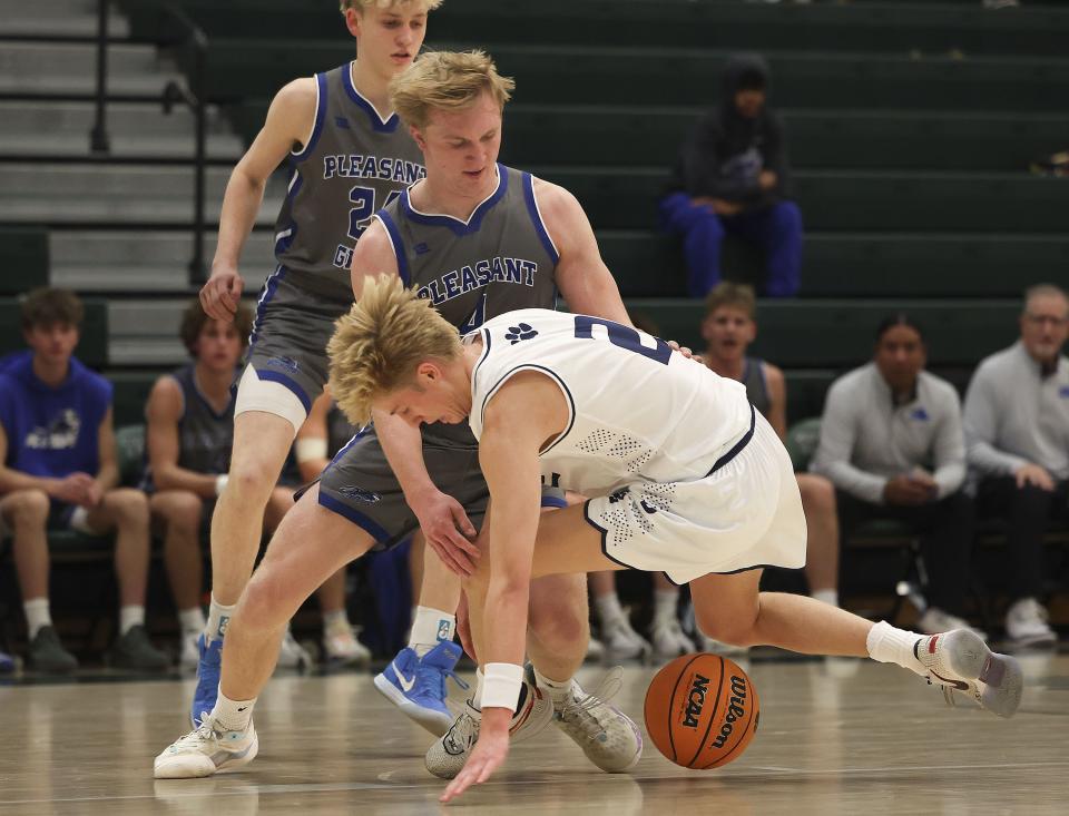 Pleasant Grove and Brighton compete in a neutral tournament game at Olympus High School in Holladay on Thursday, Dec. 28, 2023. | Laura Seitz, Deseret News