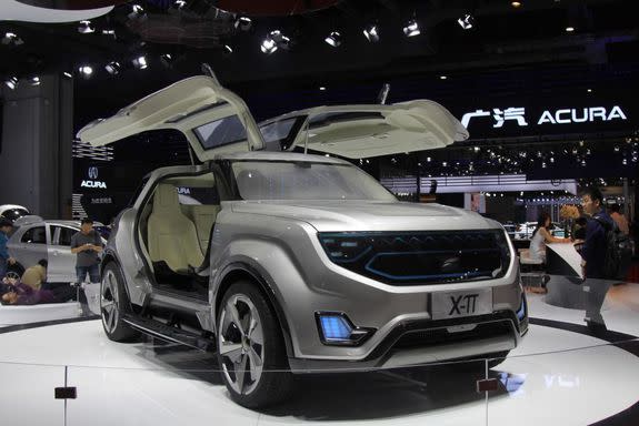 A Yudo X-¦Ð concept electric vehicle shown in April this year.