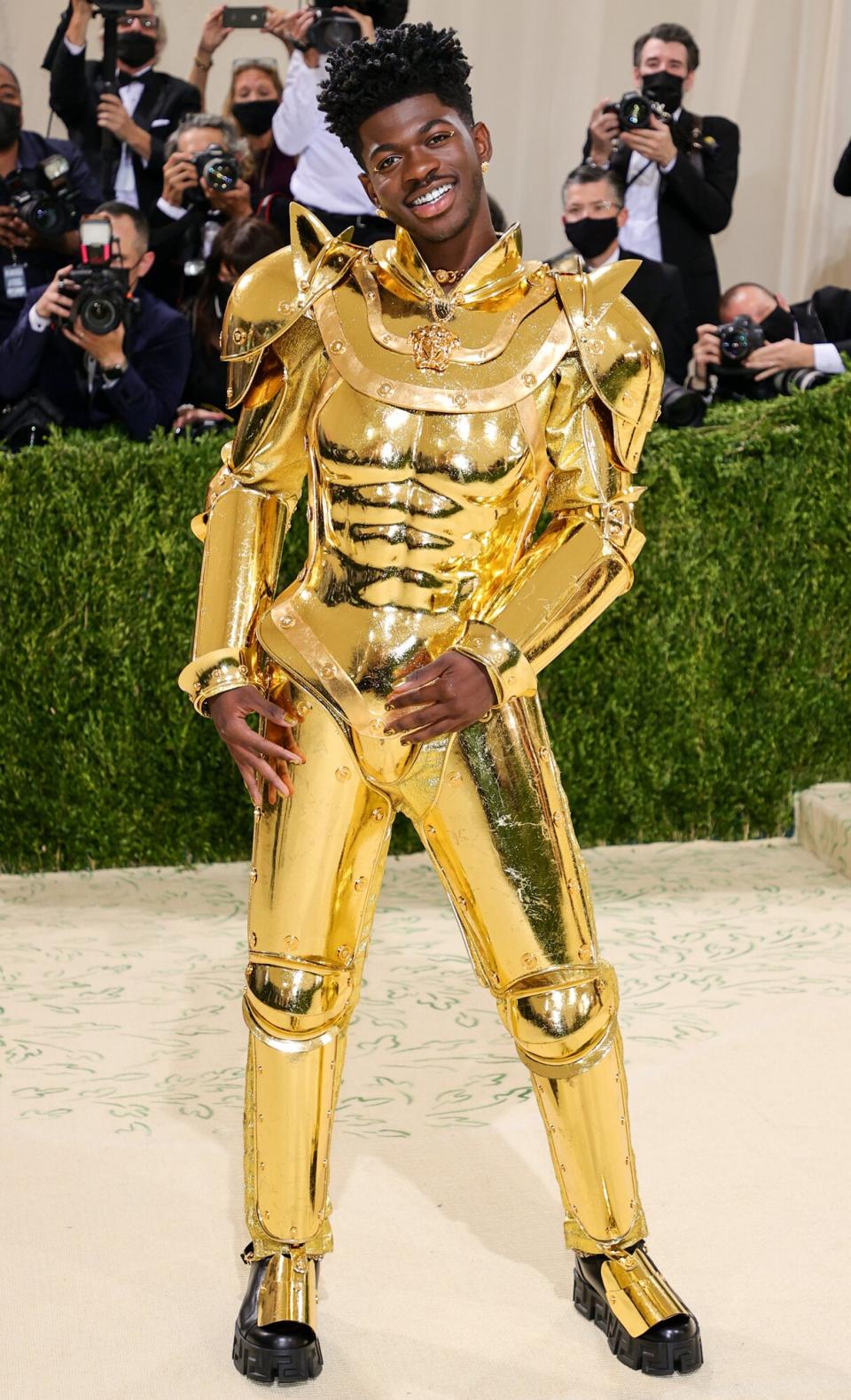 Lil Nas X attends The 2021 Met Gala Celebrating In America: A Lexicon Of Fashion at Metropolitan Museum of Art on September 13, 2021 in New York City