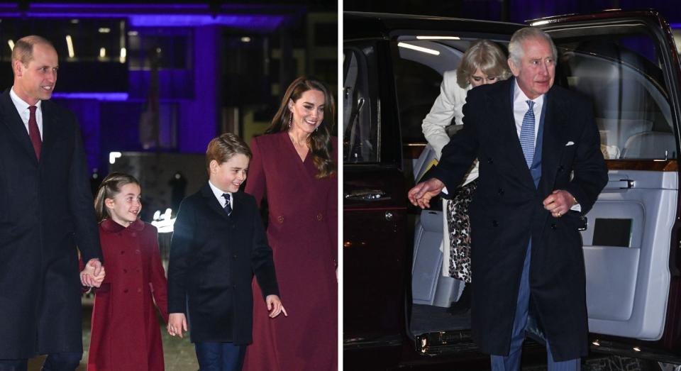 The Royal Family put on a united front at the Together at Christmas carol service on Thursday. (Getty Images)