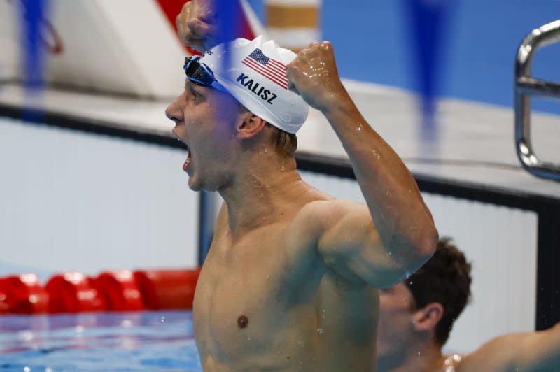 Chase Kalisz was among the first 10 swimmers to qualify for Team USA for Paris 2024 on Sunday in Indianapolis. File Photo by Tasos Katopodis/UPI.