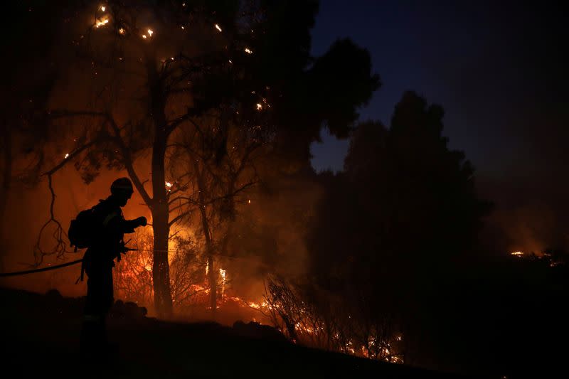 Wildfire near the village of Kechries