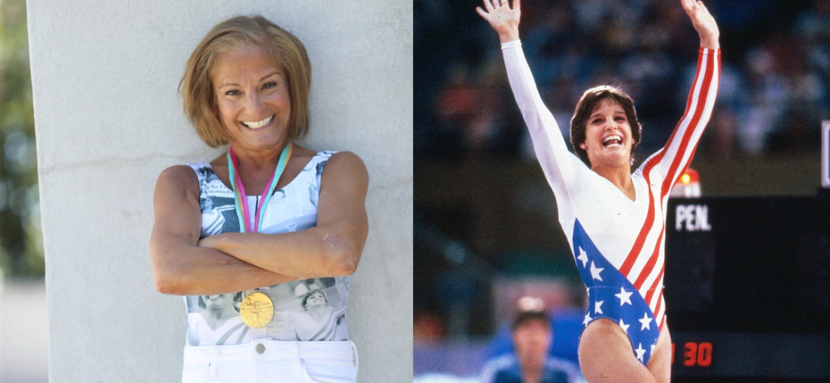 Mary Lou Retton Newsprint Leotard