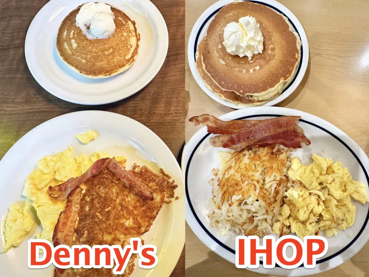 I dined at Denny's and IHOP to see which was better, and the cheaper breakfast c..