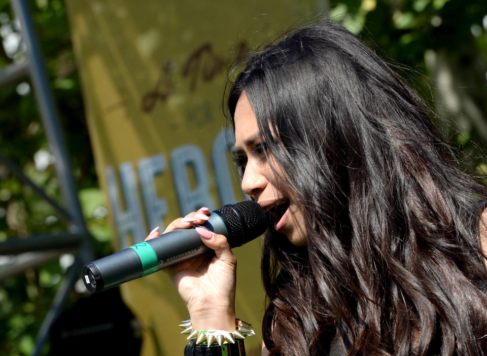 LOS ANGELES, CA - JUNE 02:  Singer Jessica Sanchez attends the Elizabeth Glaser Pediatric AIDS Foundation's 24th Annual 'A Time For Heroes' at Century Park on June 2, 2013 in Los Angeles, California.  (Photo by Michael Buckner/Getty Images for EGPAF)