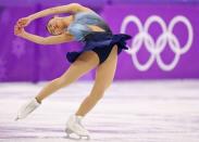 Figure Skating - Pyeongchang 2018 Winter Olympics - Ladies Single Skating Short Program - Gangneung, South Korea - February 21, 2018 - Kaori Sakamoto of Japan performs. REUTERS/Lucy Nicholson