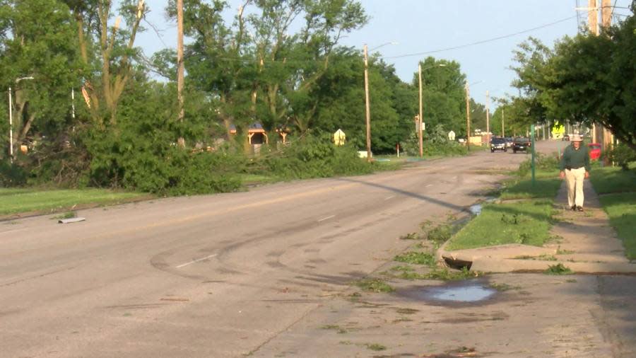 A storm hit Halstead on May 19, 2024. These are the day-after pictures. (KSN News Photo)