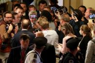 House Speaker McCarthy speaks to reporters on Capitol Hill ahead of debt ceiling vote in Washington