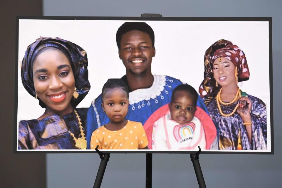 Hyoung Chang/MediaNews Group/The Denver Post via Getty Djibril Diol (center) and other members of the Diol family who were killed in the August 2020 house fire.