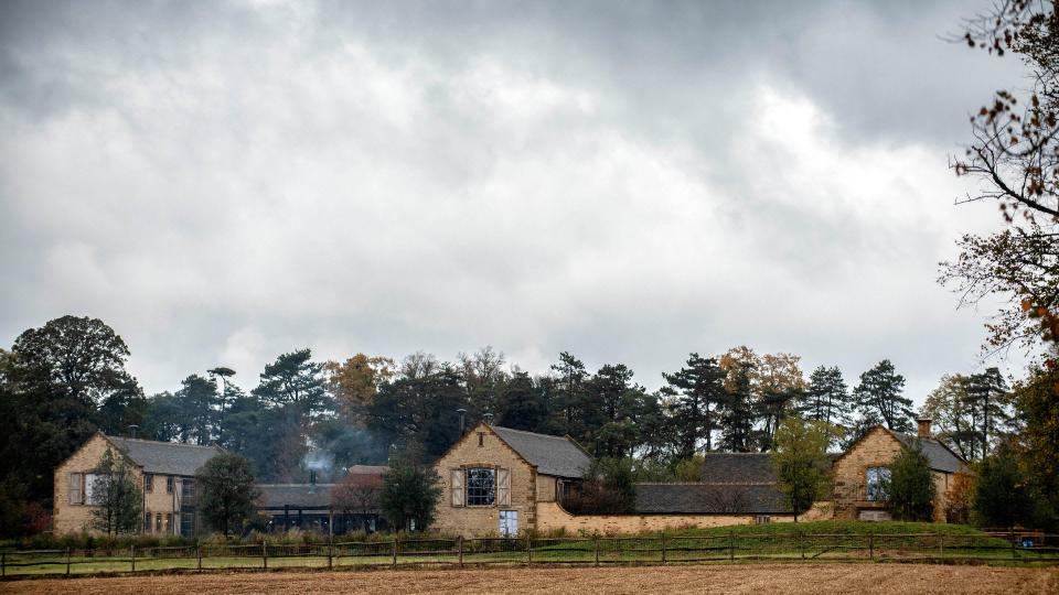 David and Victoria Beckham's country estate featuring big brick houses