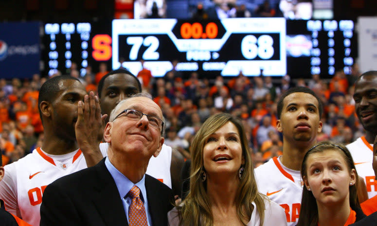 Syracuse head coach Jim Boeheim and his wife, Juli.