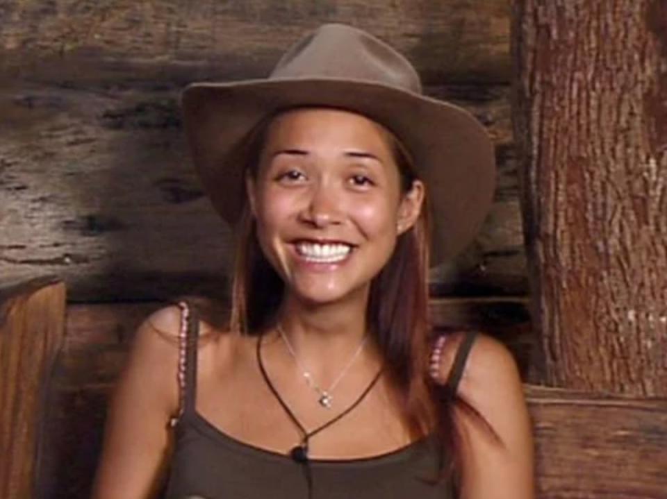 Myleene Klass on ‘I’m a Celebrity’ in 2001 (ITV)