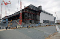 A general view of the construction site of the Ariake Arena for Tokyo 2020 Olympic and Paralympic games in Tokyo, Japan February 12, 2019. REUTERS/Issei Kato