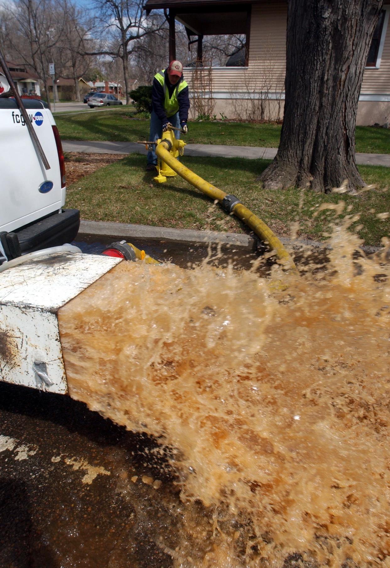 In this undated file photo, a fire hydrant is flushed. Fort Collins Utilities crews plan to start flushing the city's water distribution system on Monday, April 1, and the work will continue on weekdays for four weeks, weather permitting, according to a news release from the city.