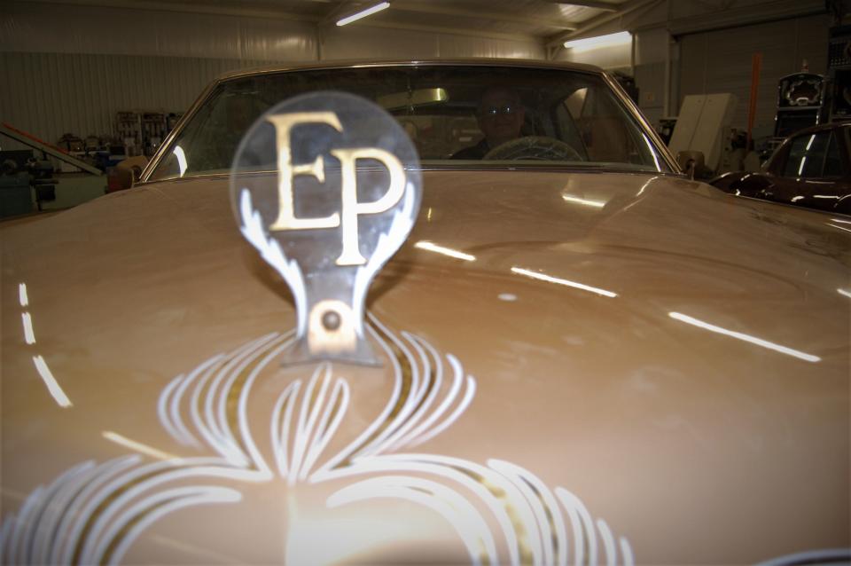 Tommy Bolack's 1965 Cadillac Eldorado once owned by Elvis Presley features a number of distinctive features, including an EP hood ornament.