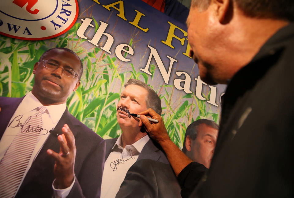 Aug. 18, 2015 — John Kasich at the Iowa State Fair