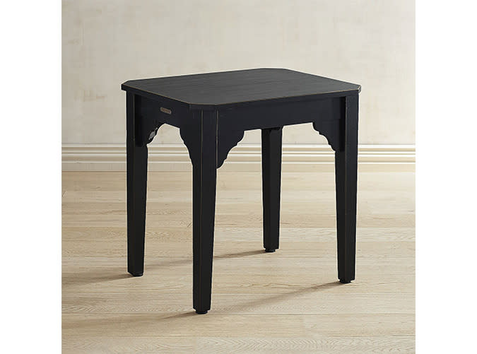 <p>How cute are you, lil’ guy?</p> <p><a rel="nofollow noopener" href="http://www.pier1.com/magnolia-home-bracket-bench-black-end-table/3261175.html?cgid=magnolia-home" target="_blank" data-ylk="slk:Bracket Bench Black End Table;elm:context_link;itc:0;sec:content-canvas" class="link "><em>Bracket Bench Black End Table</em></a><em> ($180)</em></p>