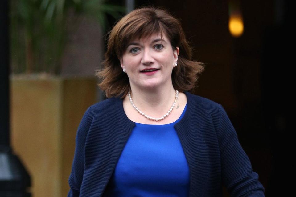 Nicky Morgan, who chairs the Commons Treasury Committee, joined other MPs supporting the move: Getty