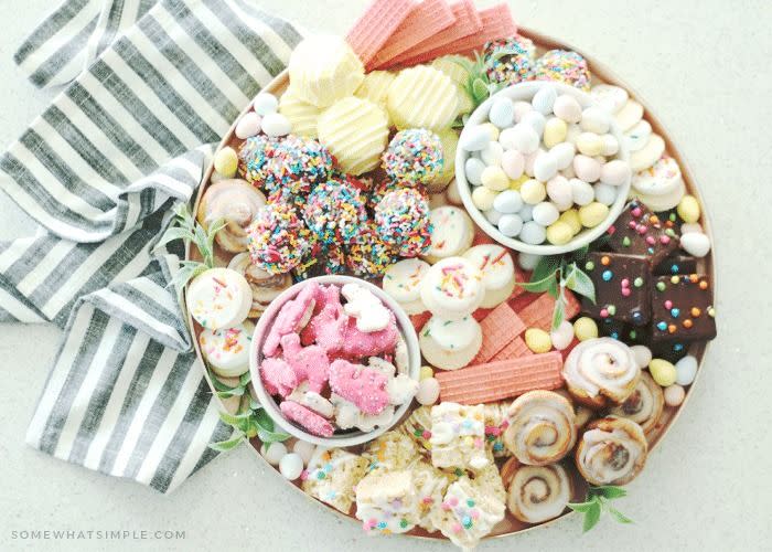 easter cookie charcuterie board