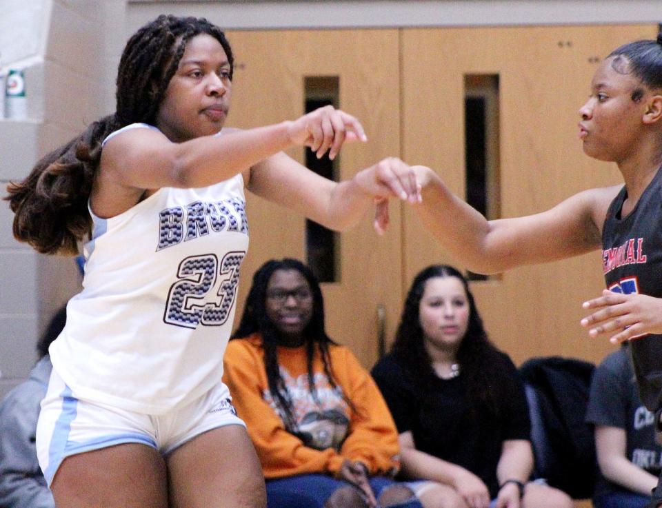 Karlee Joseph gave Bartlesville High's girls basketball team a boost off the bench during a Jan. 5, 2023 game against Tulsa Memorial in the ConocoPhillips/Arvest Invitational in Bartlesville.