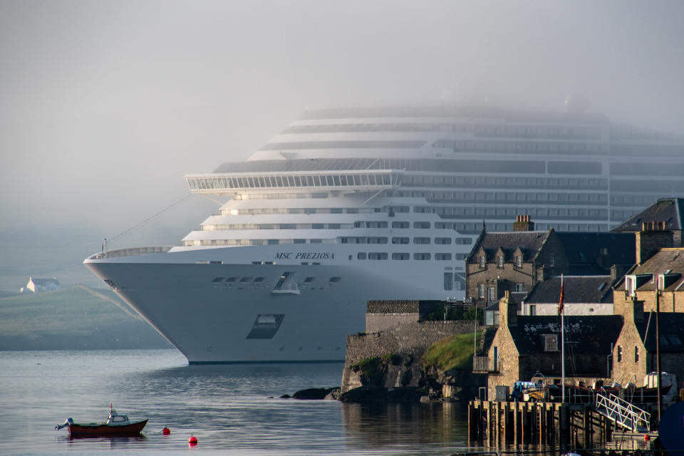 Ryan Leith captured Preziosa making her way through the Shetland Islands.