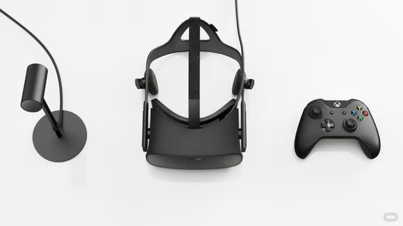 Components of an Oculus VR system.