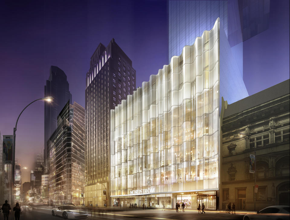 A mock-up of the Nordstrom opening in New York