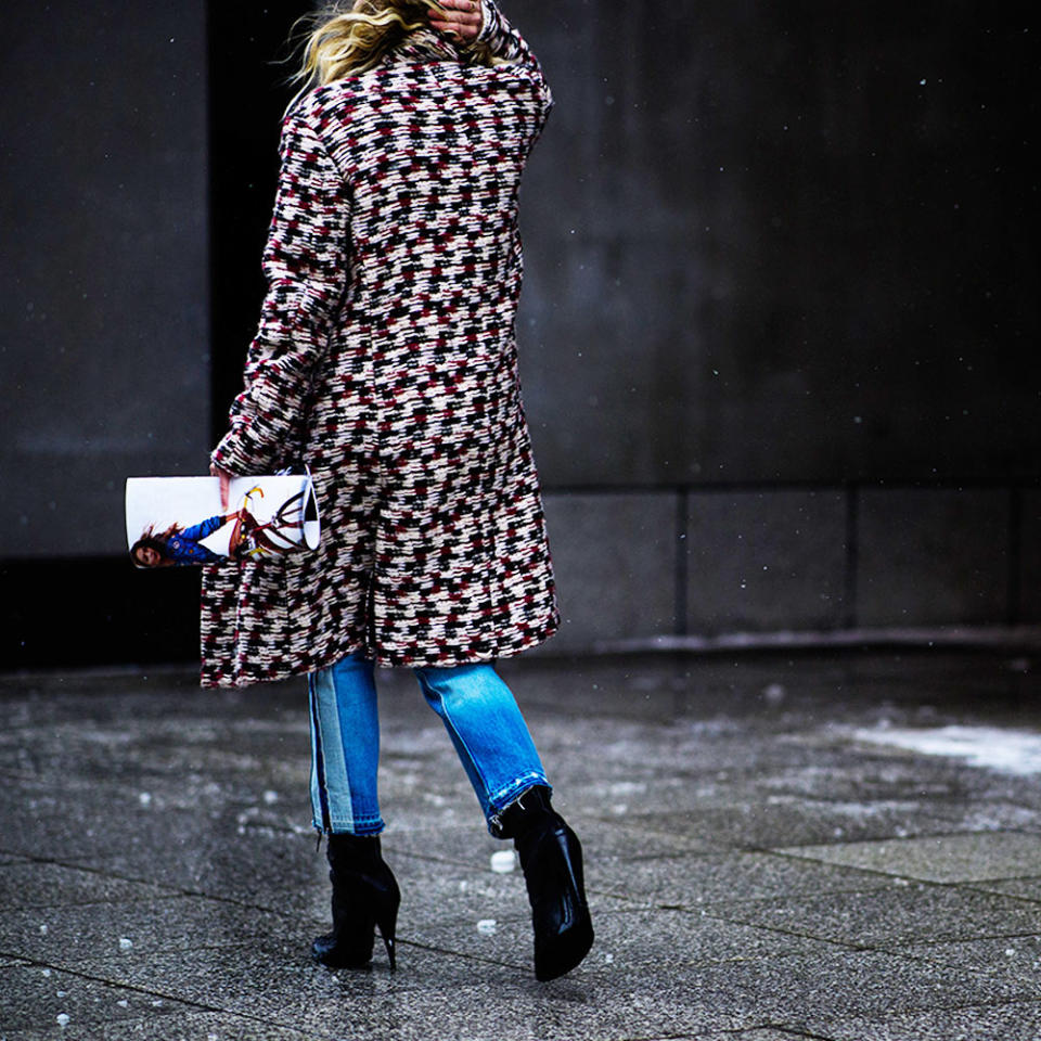 Textured Tweed Coat