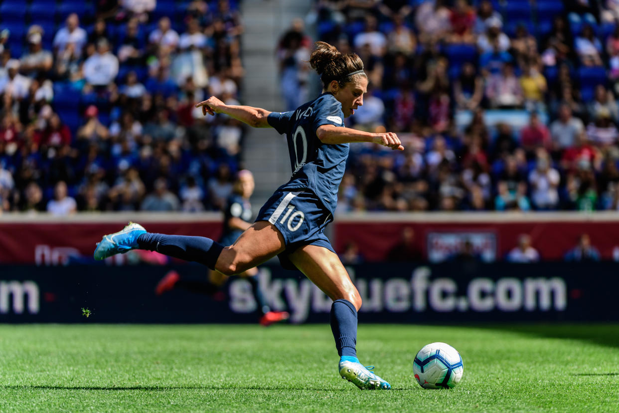 Despite featuring talents like Carli Lloyd (pictured), Sky Blue FC doesn't have the investment of other clubs in the NWSL. (Getty)