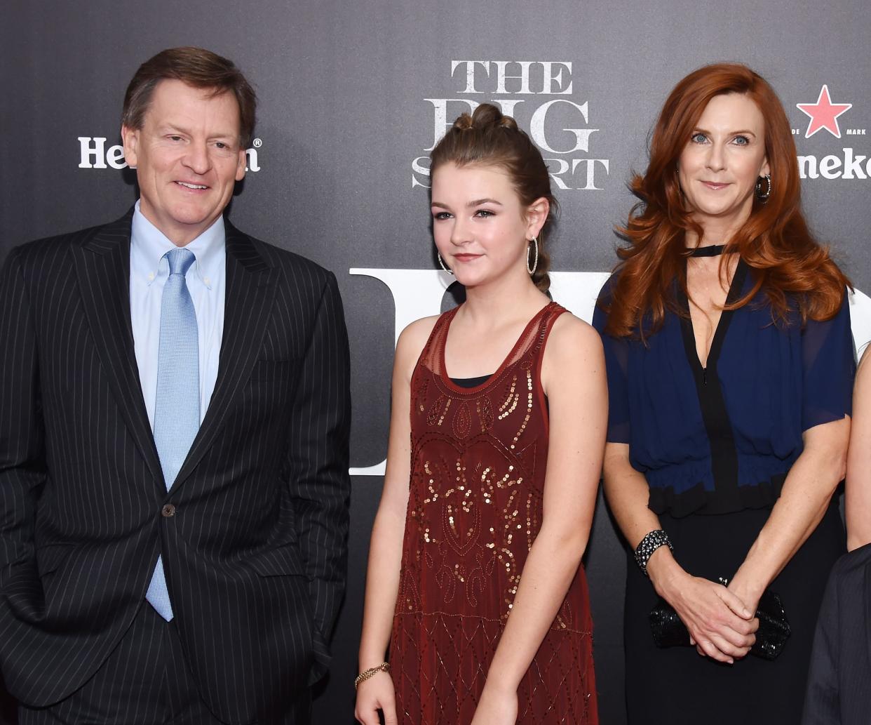 From left, Michael Lewis, Dixie Lewis and Tabitha Soren attend the premiere of "The Big Short" on Nov. 23, 2015 in New York City. 